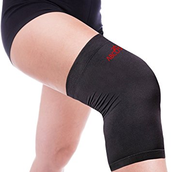 Copper Knee Sleeve - Compression Fit Support, High Copper Content - For Man & Women - Protects Patella, Faster Pain Relief, Injury Prevention, Guaranteed Recovery Brace - Wear Everywhere. SINGLE