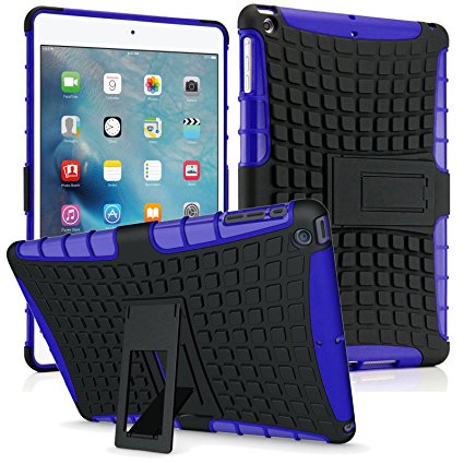 DMG Rugged Hybrid Back Cover Kickstand Armor Case for Apple iPad Air / iPad 5  (Blue)