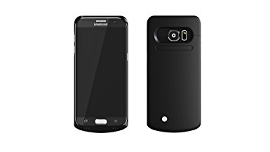 TAMO Samsung Galaxy S7 Edge Extended Batery Case - 5000 mAh - Built in Kickstand, Speakers, LED Status Lights - Basic Packaging - Black