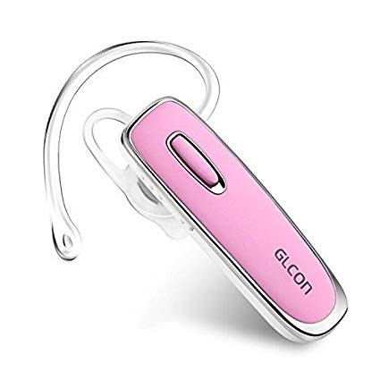 GLCON Wireless Earpiece Headset, Dual Pairing, Noise Cancellation Microphone Mic Bluetooth Earbud for iPhone X 8 7 6 Plus,Samsung S8, S7 Huawei Mate 9 P10, GJ-02 Stereo V4.1, Pink