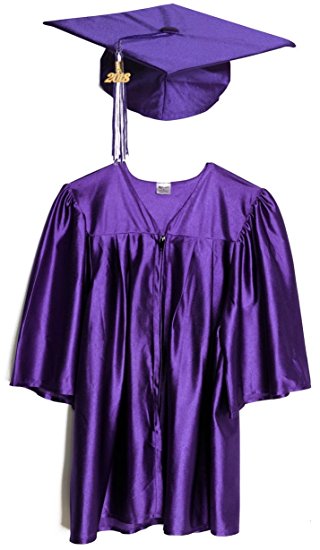 Preschool and Kindergarten Graduation Cap and Gown, Tassel and 2018 Charm