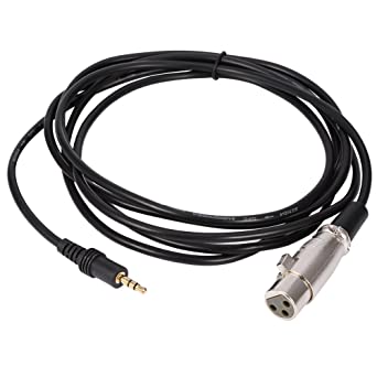 10FT 3 Pin XLR Connector Female to 1/8" 3.5mm male Stereo Jack Microphone Audio Cord Cable Stereo Mini Jack AUX Cord Audio Cable - 10 Feet