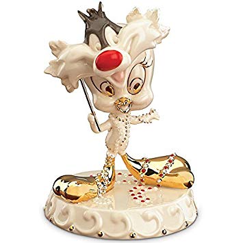 Lenox TWEETY's Masquerade Figurine Tweety has a Sylvester Mask Looney Tunes