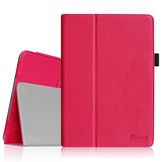 Fintie Apple iPad Air Folio Case - Slim Fit Leather Smart Cover with Auto Sleep / Wake Feature for iPad Air (iPad 5th Generation) 2013 Model, Magenta