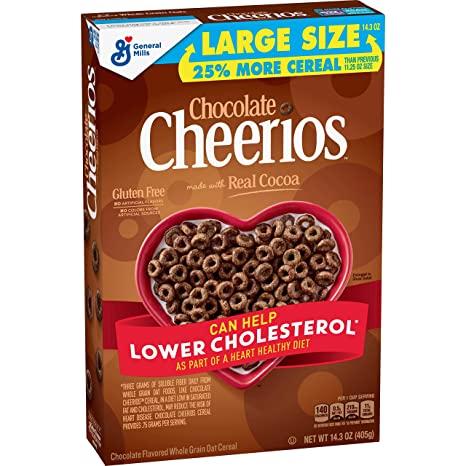 Chocolate Cheerios, Gluten Free, Cereal, 14.3 oz Box