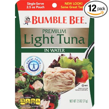 Bumble Bee Chunk Light Tuna In Water 25-Ounce Pouches Pack of 12