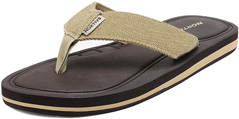 NORTIV 8 Men's Flip Flops Thong Sandals Comfortable Light Weight Beach Sandal