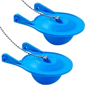 2 Pcs 3 Inch Toilet Flapper Replacement, Water Saving Flapper Toilet Bowl Flapper, Gerber Toilet Flapper 99-788, Easy to Install - Blue