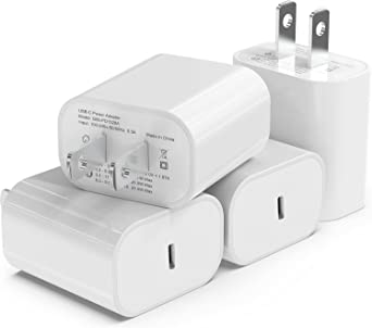 4Pack [Apple MFi Certified] iPhone Fast Charger, iGENJUN 20W USB C Charger Wall Charger Block with PD 3.0, Compact USB C Power Adapter for iPhone 13/13 Pro, Galaxy, Pixel, AirPods Pro (Arctic White)