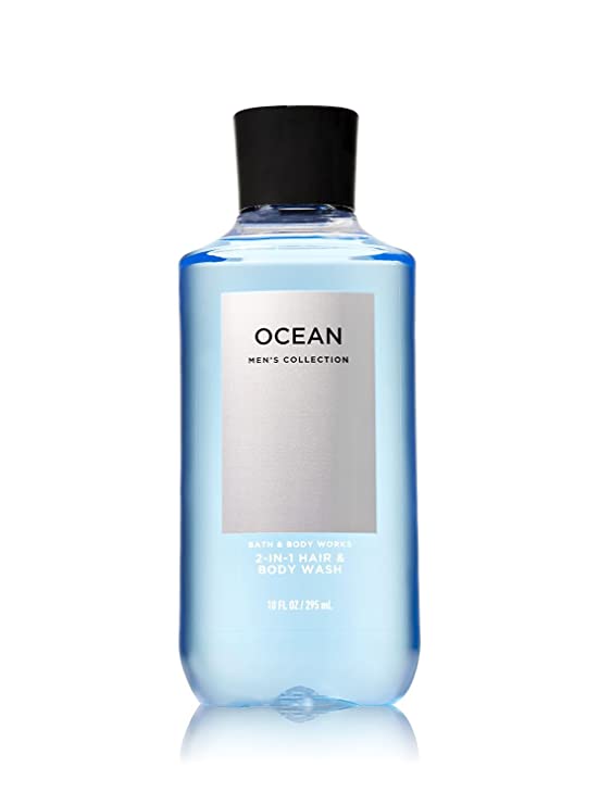 Bath and Body Works Signature Collection 2 in 1 Hair Shampoo Body Wash for Men, 300ml, Ocean