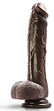 Beauty Molly Superior 8 Inch Realistic Dildo With Suction Cup anal sex toys(Black), 11.8 Ounce