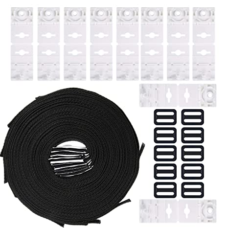 Tatuo Solar Cover Reel Attachment Kit, 10 Each of Pool Solar Cover Reel Straps Buckles and Fastener Plates for In-ground Swimming Pool