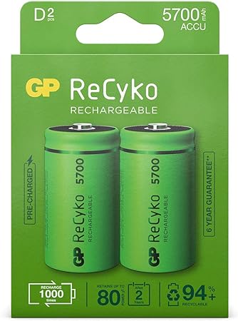 GP RecyKo  2 D Mono Batteries 2900434340001