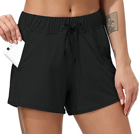 Dragon Fit Workout Lounge Shorts for Women Hiking Active Running Yoga Shorts Comfy Casual Shorts with Pocket