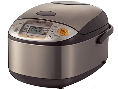 Zojirushi Rice Cooker NS-TSQ10 Stainless Steel Brown, 220-230V (Stainless Steel Brown)