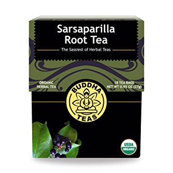 Organic Sarsaparilla Tea - Kosher, Caffeine-Free, GMO-Free - 18 Bleach-Free Tea Bags