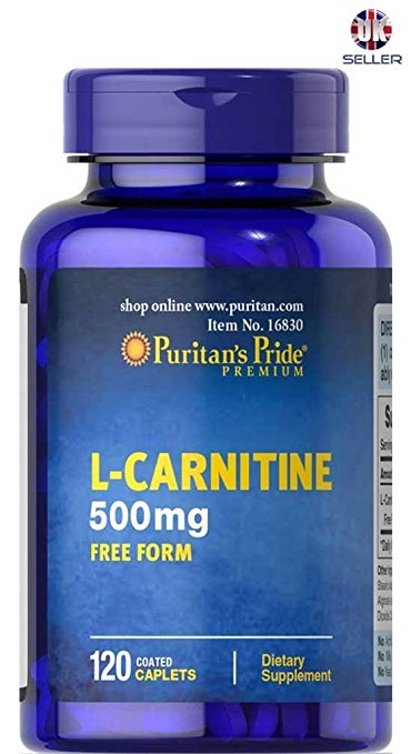 L-Carnitine 500mg FREE FORM 120 Coated Caplets