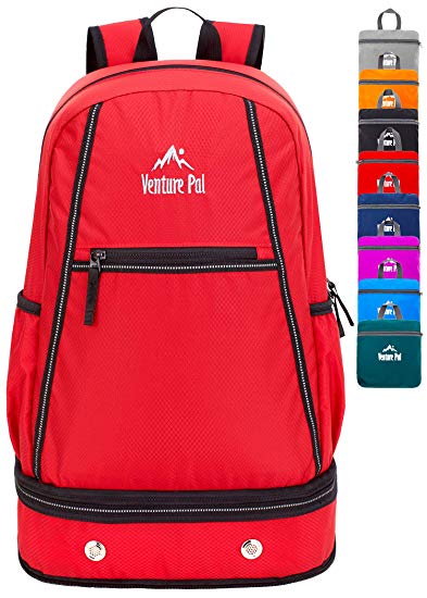 Venture Pal 35L Lightweight Packable Hiking Backpack with Wet Pocket & Shoes Compartment Travel Backpack for Men and Women