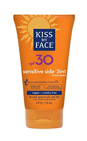 Kiss My Face Sensitive Side 3-in-1 Sunscreen Lotion SPF 30, 4 oz