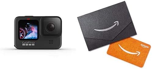 GoPro Hero9 Black Waterproof Action Camera   $50 Amazon Physical Gift Card in Envelope