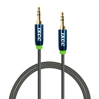 iXCC Male to Male 35mm Universal Auxiliary Audio Stereo Cable for All 35mm-Enabled Devices 3 feet Set of 2