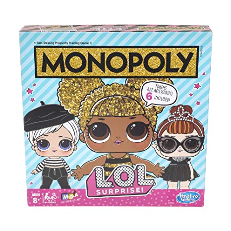 Monopoly Game: L.O.L. Surprise! Edition Board Game for Kids Ages 8 and Up