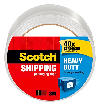 Scotch Heavy Duty Shipping Packaging Tape, 1.88 x 65.6 Yards, Clear (3850-60)