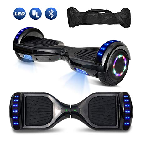 BornTech Talent Series 6.5" Electric Scooter HoverBoard Smart Self-Balancing Wheels With Built in Bluetooth Speaker LED Lights UL2272 Certified Approved