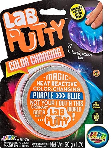 JA-RU Lab Putty Color Changing Heat Sensitive Best Thinking Smart Crazy Stress Putty with Tin, Sensory & Bouncing Toy Favors. 9576-1p