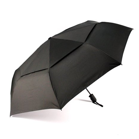 SOGES Umbrellas Golf Umbrella Auto Open and Close Double Canopy Windproof, Black