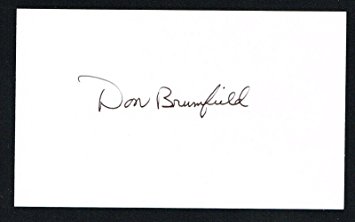 Don Brumfield signed autograph auto 3x5 card Racing and Hall of Fame in 1996