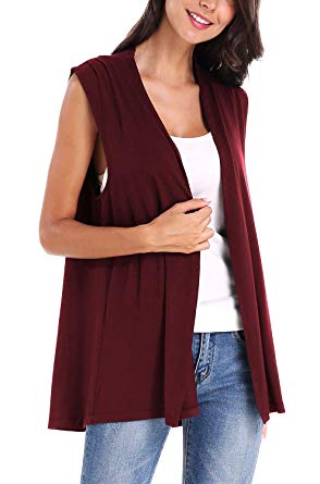 Women's Sleeveless Open Front Cardigan Vest Coat