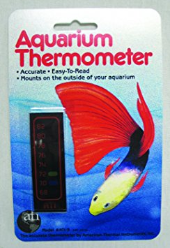 American Thermal Liquid Crystal Aquarium Thermometer Vertical Small