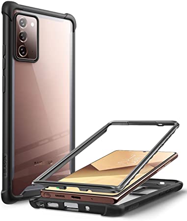 i-Blason Ares Clear Case for Galaxy Note 20 5G 6.7 inch (2020 Release), Dual Layer Rugged Clear Bumper Case Without Built-in Screen Protector (Black)