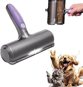 [2024 Model] The E-Pup Pet Hair Eraser, Pet Hair Removal Vacuum for Dog and Cat with LED Light - Handheld, Portable and Easy to Use (Small), Self Cleaning Pet Hair Brush