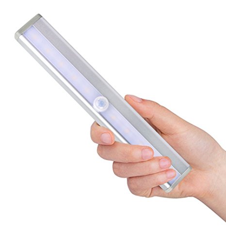 ETpower 10 LEDs Motion Sensor Night Light Closet Cabinet Light Auto PIR Infrared Induction Lamp Nightlight For Bedroom Kicthen Stairs