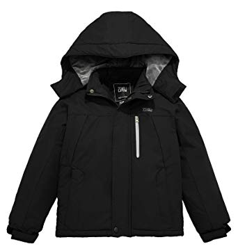 ZSHOW Boy's Waterproof Ski Jacket Windbproof Thick Winter Parka Coat with Detachable Hood