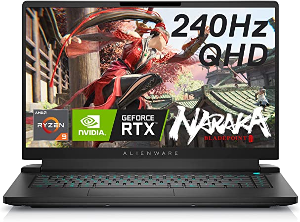 Alienware m15 R7 AMD 15.6" Gaming Laptop - QHD (2560x1440) 240Hz, AMD Ryzen 9 6900HX, 32GB DDR5, 1TB SSD, RTX 3070Ti, HDMI, Wifi, Webcam, Windows 11, 1-Year Premium   6-Months Migrate Services - Black