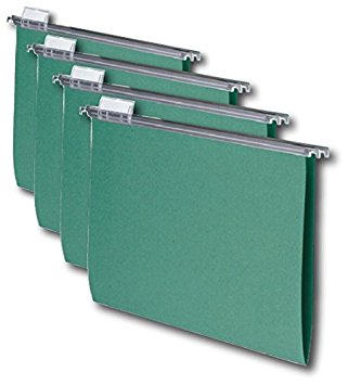 Rybond Foolscap Suspension File (25 PACK) Manilla with Tabs and Inserts A4 Green for filing cabinets - MAKE THE GREENER CHOICE - Contains up to 50% postconsumer recycled content.