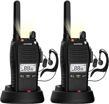 BAOFENG Radio Walkie Talkie Long Range Portable 22 CH FRS Two Way Radios Rechargeable with NOAA, 1200 mAh Li-ion Battery (MP88)