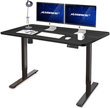 Standing Desk 48 x 24 Inches Electric Height Adjustable Computer Desk Home Office Desk Memory Controller Sit Stand Table Computer Workstations Black