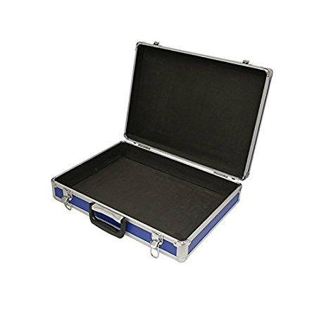 SRA Cases EN-AC-FG-A019 Aluminum Hard Blue Brief Case, 18.1 x 13.3 x 4.5 Inches Foam