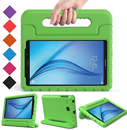 BMOUO Kids Case for Samsung Galaxy Tab E 8.0 inch - EVA Shockproof Case Light Weight Kids Case Super Protection Cover Handle Stand Case for Kids Children for Samsung Galaxy TabE 8-inch Tablet - Green