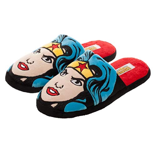 Bioworld Women's DC Comics Wonder Woman Novelty Slide Slippers