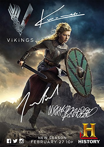 Vikings Poster History Channel Tv Print cast Travis Fimmel, Katheryn Winnick, Gustaf Skarsgård (11.7" X 8.3")