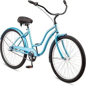 Schwinn Mikko Beach Cruiser Bike for Adult Men and Women, 1/3/7-Speed Twist Shifter Options, 26-Inch Wheels, 17-Inch Steel Frames, Full Front & Rear Fenders, Vintage Inspired Classic Cruiser Handlebar