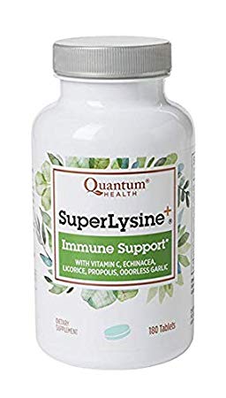 Quantum Health Super Lysine Plus Immune System Tablets 2 Pack (180 Tablets Each) Long Term Management