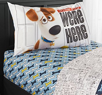 Universal MA6188 Secret Life of Pets Wish You Were Here Sheet Set, Twin