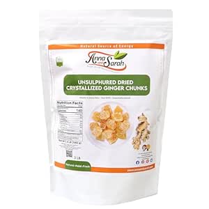 Anna and Sarah Unsulphured Crystallized Ginger Chunks in Resealable Bag, 3 Lbs