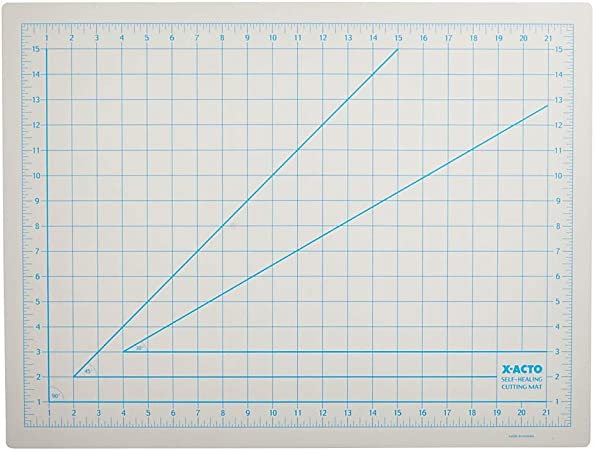 X-Acto Self-Healing Cutting Mat with Non-Stick Bottom, Gray, One-Inch Grid, 18 x 24-Inch (X7762)